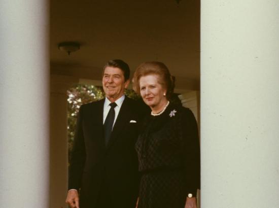 Ronald Reagan and Margaret Thatcher photo