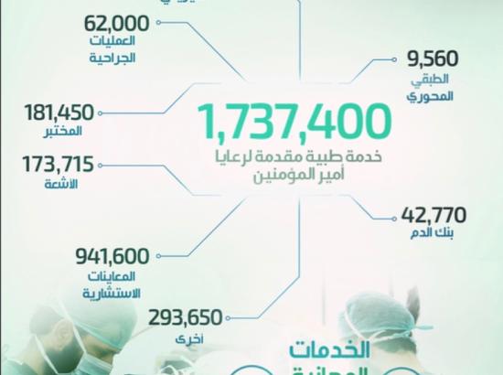 Graphic 4: infographic depicting Medical Services in Sham Province for the year 1437 hijri” al-Naba. no. 70