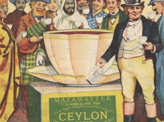 Mazawattee Tea advertisement, circa 1890. "...the biggest Tea Duty Cheque on Record..."