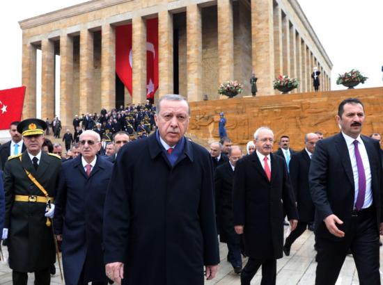 Recep Tayyip Erdogan visits the Anitkabir, 29 October 2017