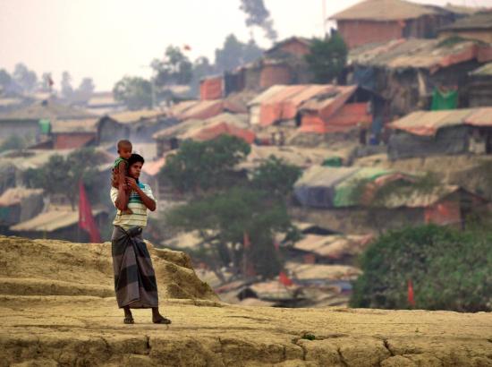 Rohingya parent and child at Kutupalong-Balukhali camp in the Cox's Bazar district of Bangladesh.