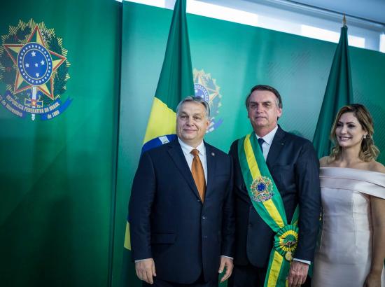 Viktor Orban on state visit to Brazil with president Jair Bolaonaro in January 2019