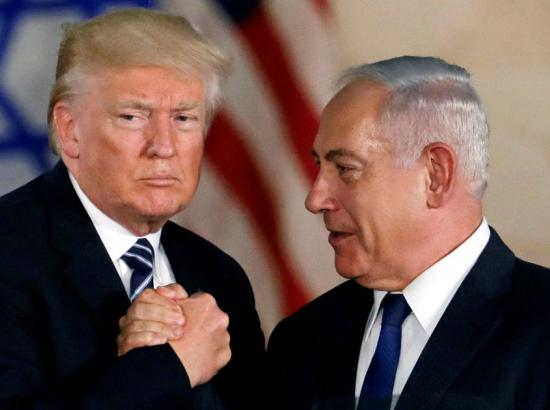 Donald Trump and Benjamin Netanyahu soul brother handshake