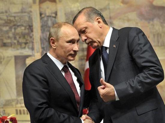 Turkish and Russian presidents Recep Erdoğan and Vladimir Putin
