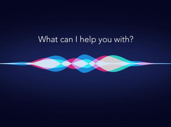 Siri screen displaying the message "What Can I Help You With?"