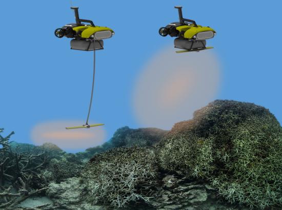 “LarvalBot” sprays microscopic coral larvae over damaged areas of Great Barrier Reef