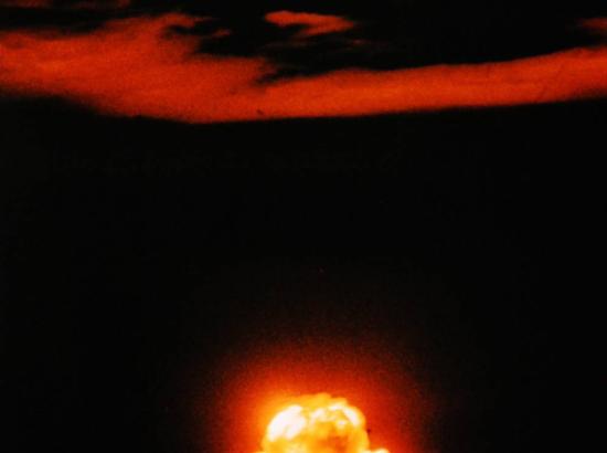 Atomic bomb explosion at the Trinity site, New Mexico