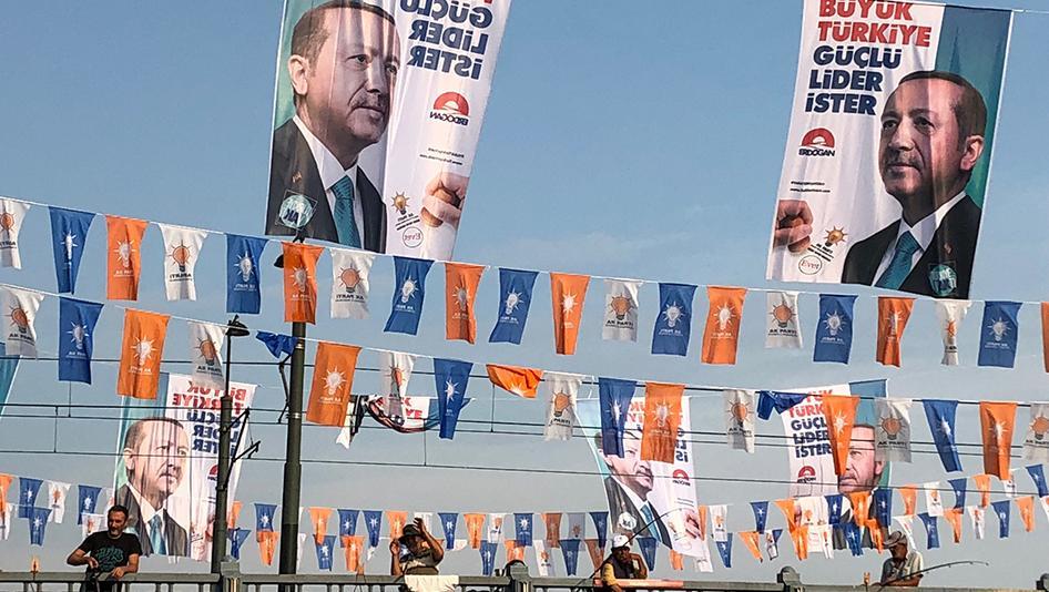 “Great Turkey wants a strong leader” - 2018 election posters of President Recep Tayyip Erdogan.