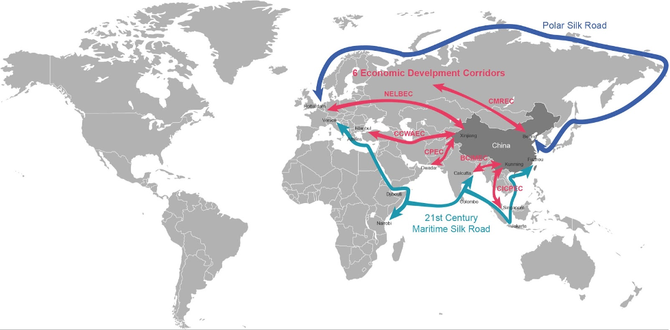 Belt and Road Initiative map