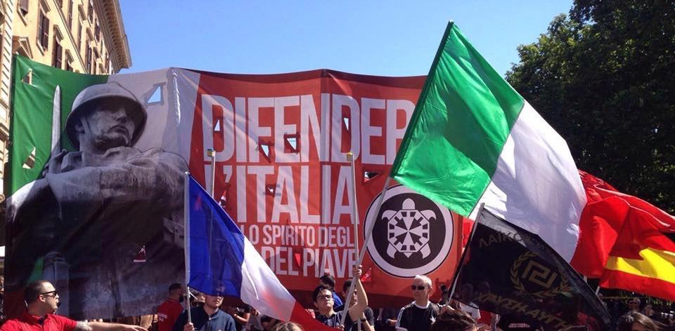Casa Pound protest, Rome, 2016