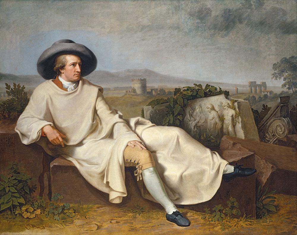 portrait of “Goethe in der Campagna”. By Johann Heinrich Wilhelm Tischbein, 1787
