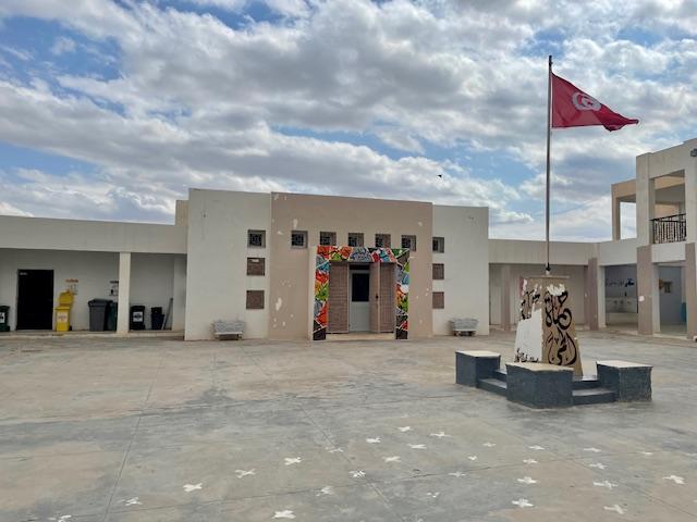 A school in the Kairaouan governorate, which scores lowest on national exams. Schools are considered disadvantaged and conditions difficult. The slightly flooded school was one of the premier secondary boarding schools established after Tunisian independence