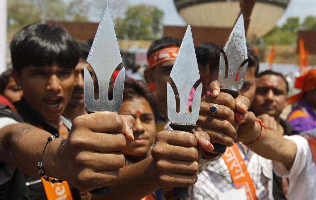 Bajrang Dal activists — youth wing of the Hindutva organization Viśva Hindū Pariṣada