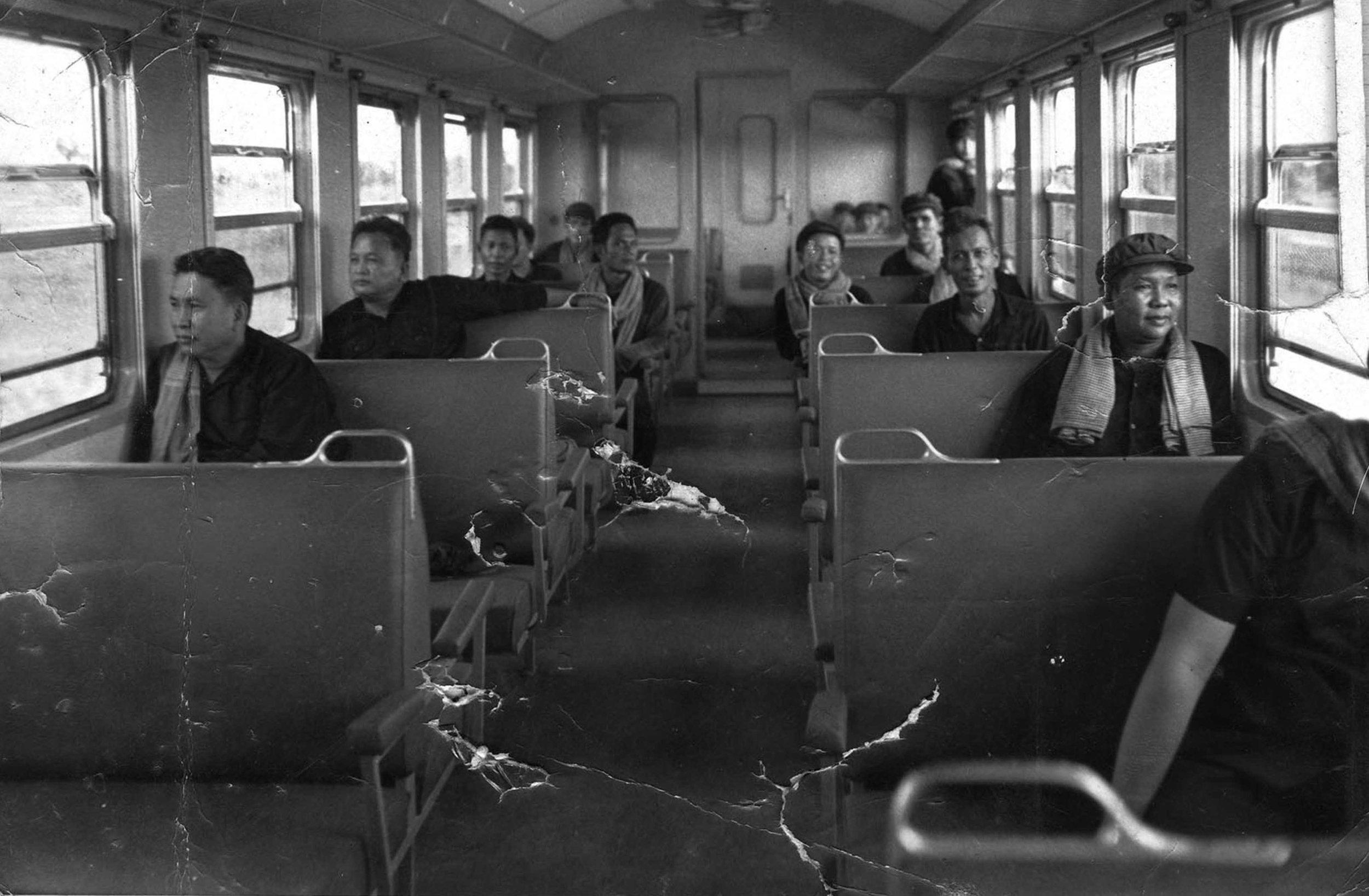 Khmer Rouge leaders on a train