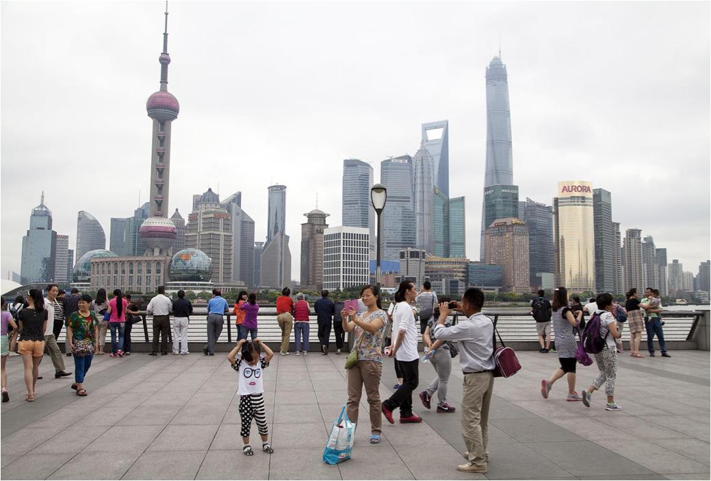 Pudong as seen from the Bund, Shanghai, PRC, 2014