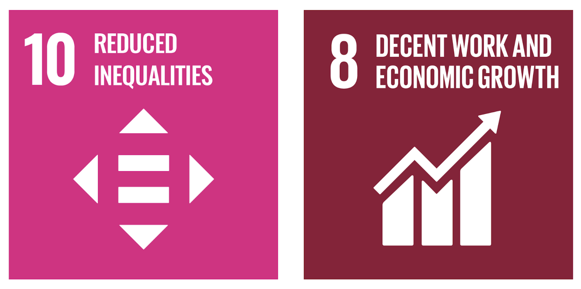 SDG 10 and 8 Official Graphics