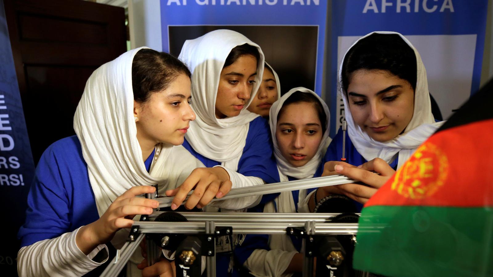 Afghan Girls Robotics Team prepares to compete in first international robot Olympics