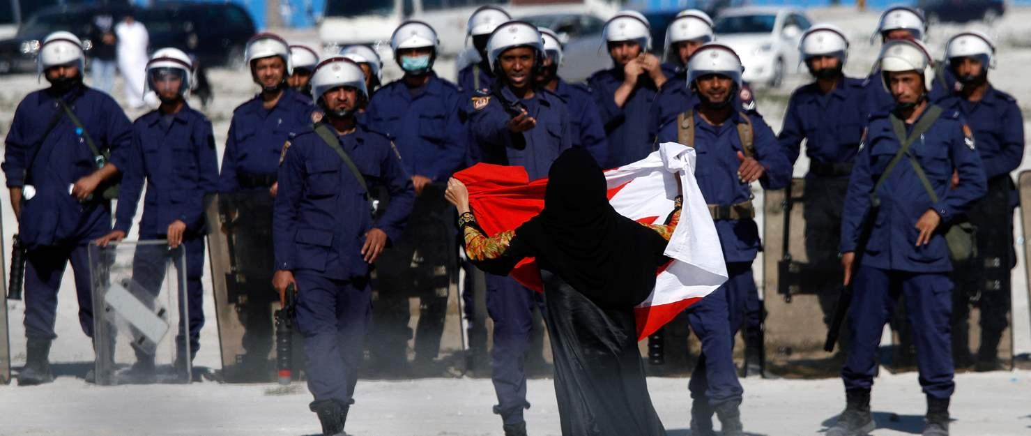 Security forces in Bahrain move on protestors during the spring 2011 uprisings.