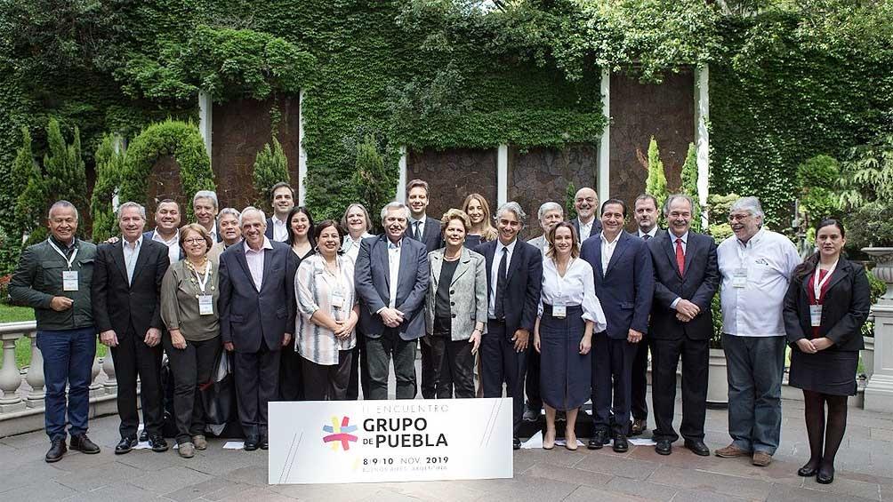 El Grupo de Puebla representatives at a 2019 meeting