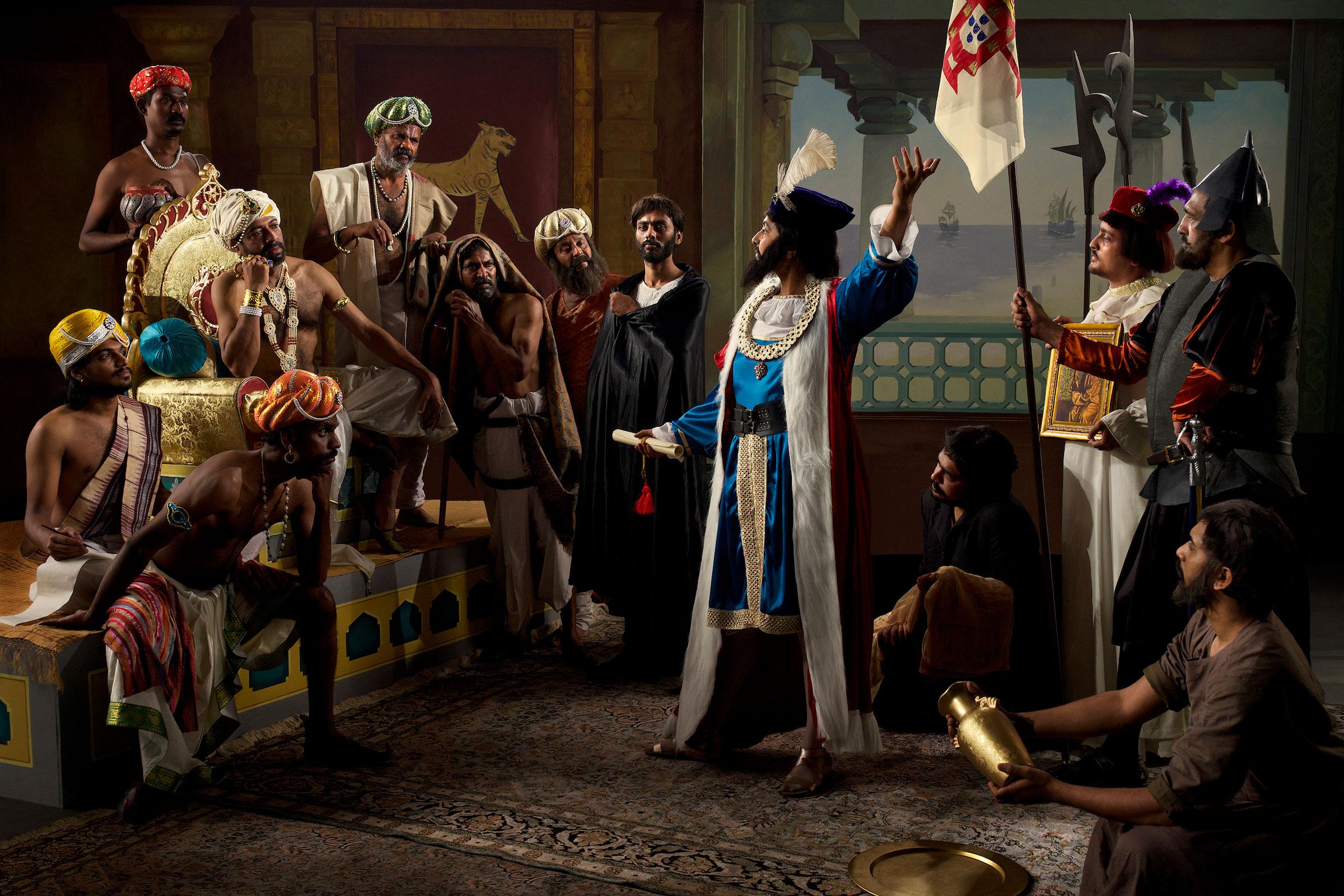 “The Arrival of Vasco da Gama,” by artist Pushpamala N., 2014