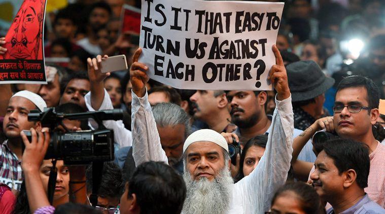 protesting communal violence in India
