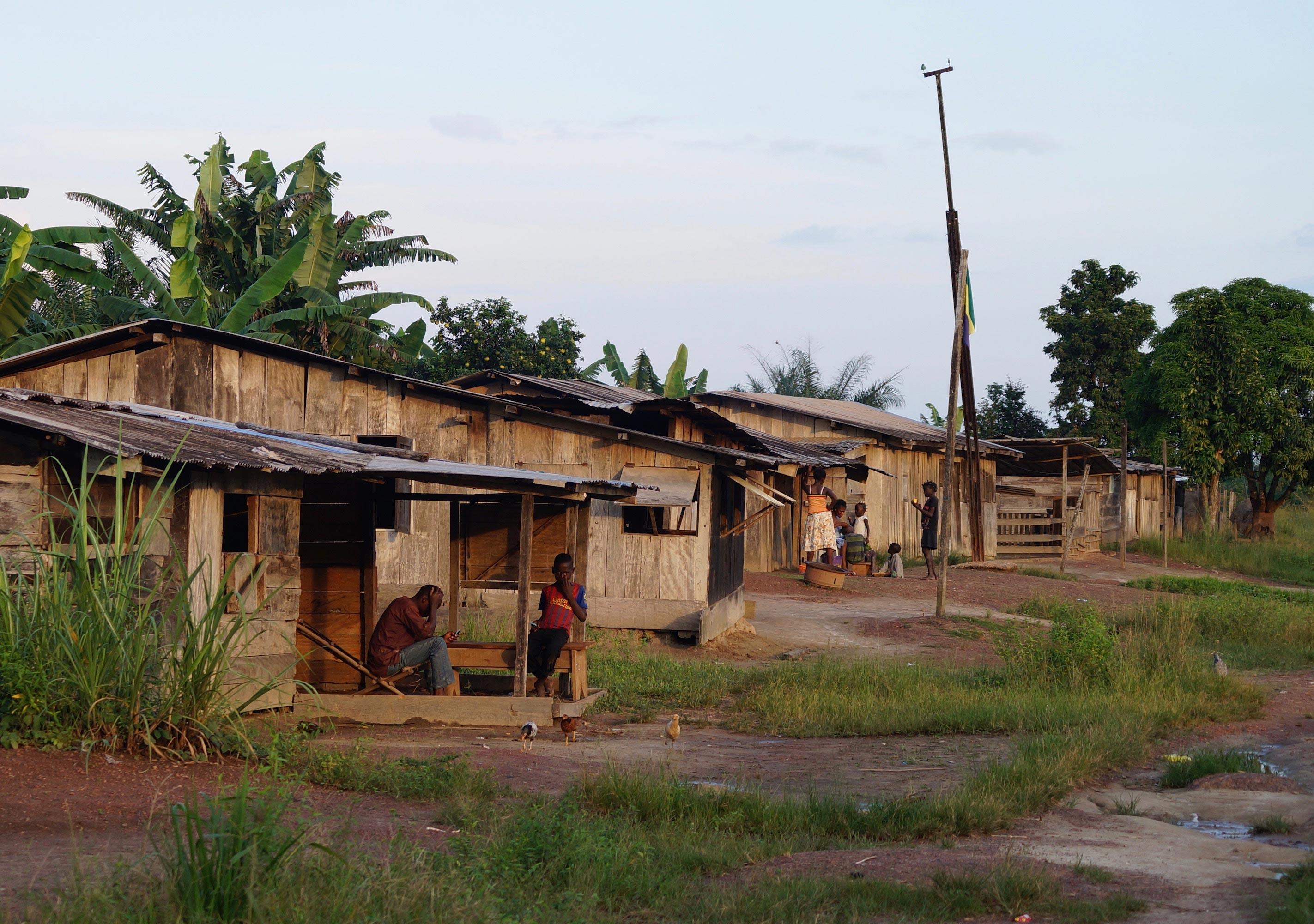poor village in vicinity of Moukalaba-Doudou National Park