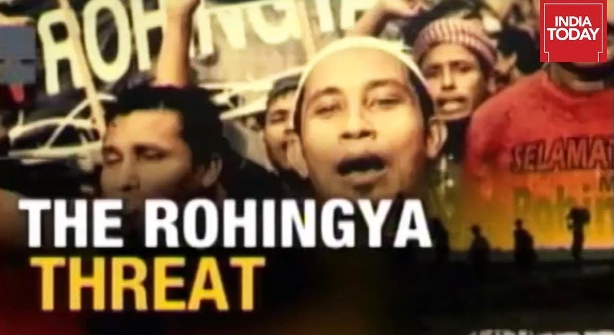 screen grab from India Today television -- "The Rohingya Threat'