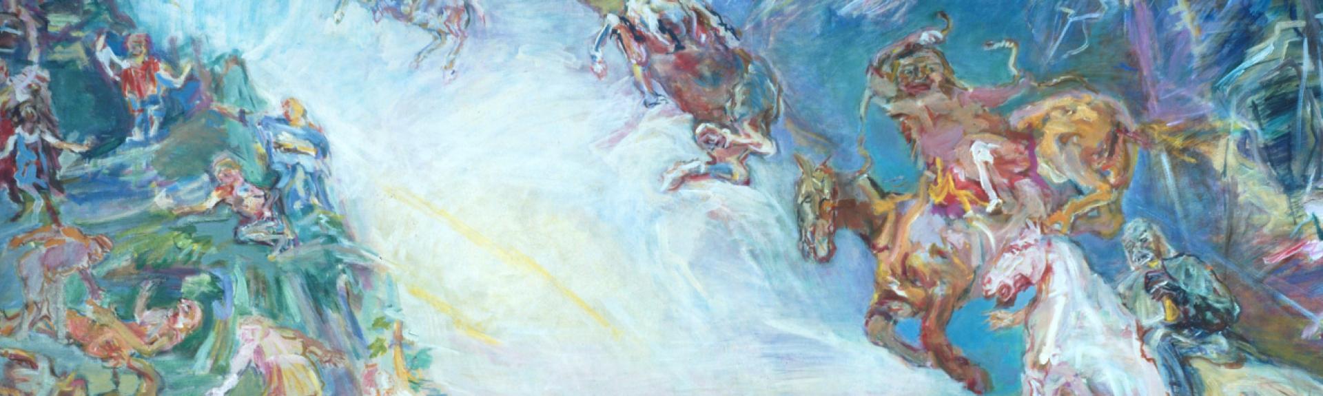 Oskar Kokoschka, Prometheus Triptych - central panel 'Apocalypse'