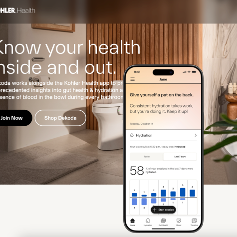Screenshot taken from Kohler’s website that introduces Dekoda, their newest line of toilet waste analyzers | Photo Credit: Tina Guirguis