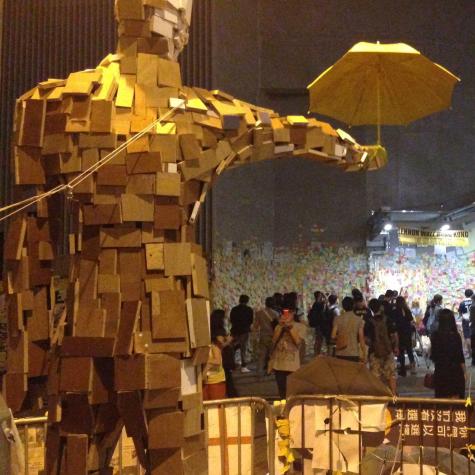 "Umbrella Man" statue, Hong Kong