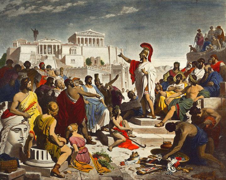 Pericles' Funeral Oration, by Philipp Foltz (1852)