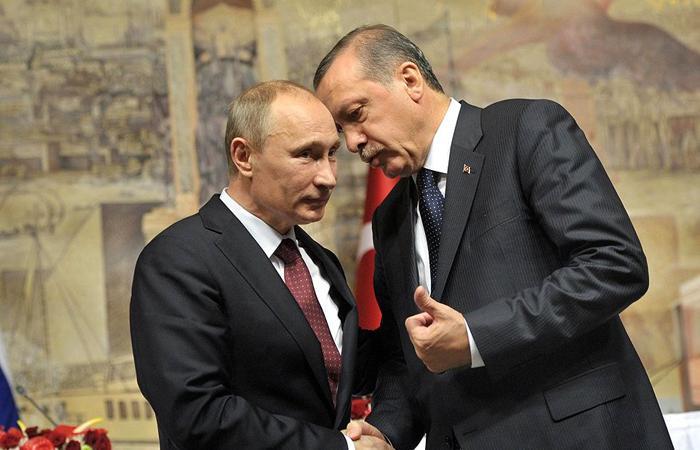 presidents Vladimir Putin and Recep Erdoğan