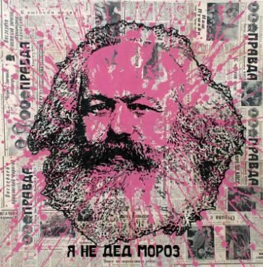painting of Karl Marx, by Stanislav Belovski