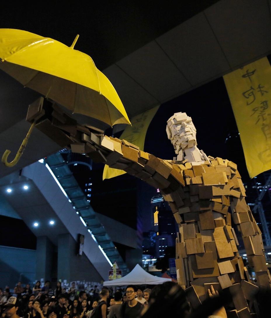 Umbrella Man — Hong Kong protests, 2014