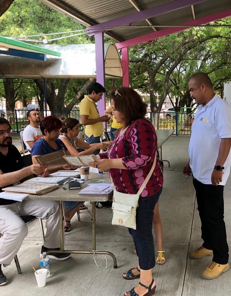 voters at polling station in Mexico, 2018. Photo credit: Alison Brysk