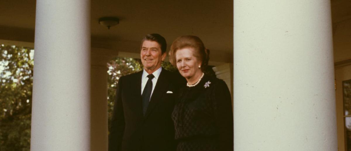 Ronald Reagan and Margaret Thatcher photo