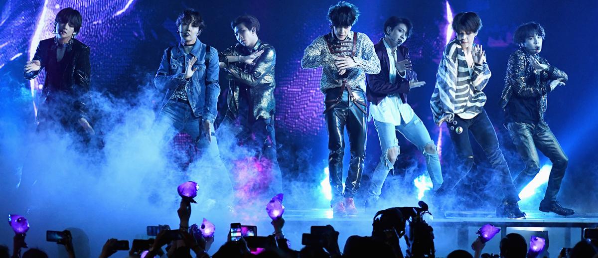 BTS live on stage in Las Vegas, 2018