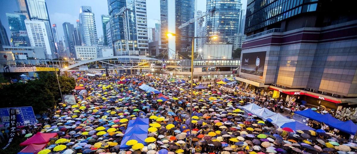 Pro-democracy protests in Hong Kong, 2014.