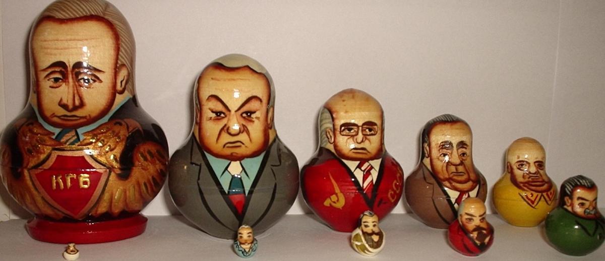matryoshka dolls of recent Russian leaders