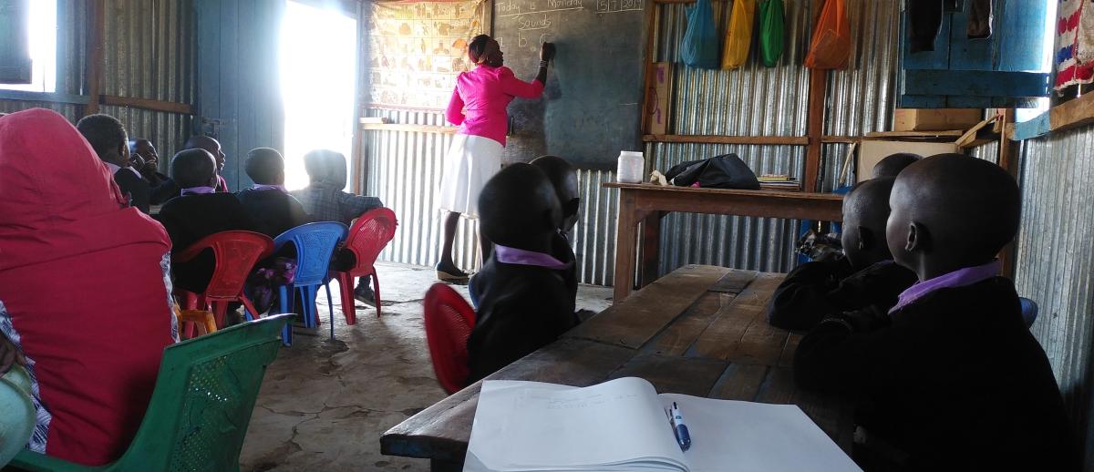 pre-primary school classroom in Narok County, Western Kenya