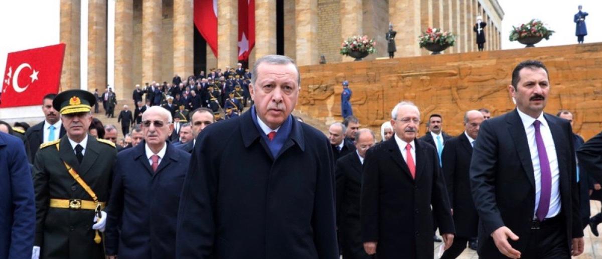 Recep Tayyip Erdogan visits the Anitkabir, 29 October 2017