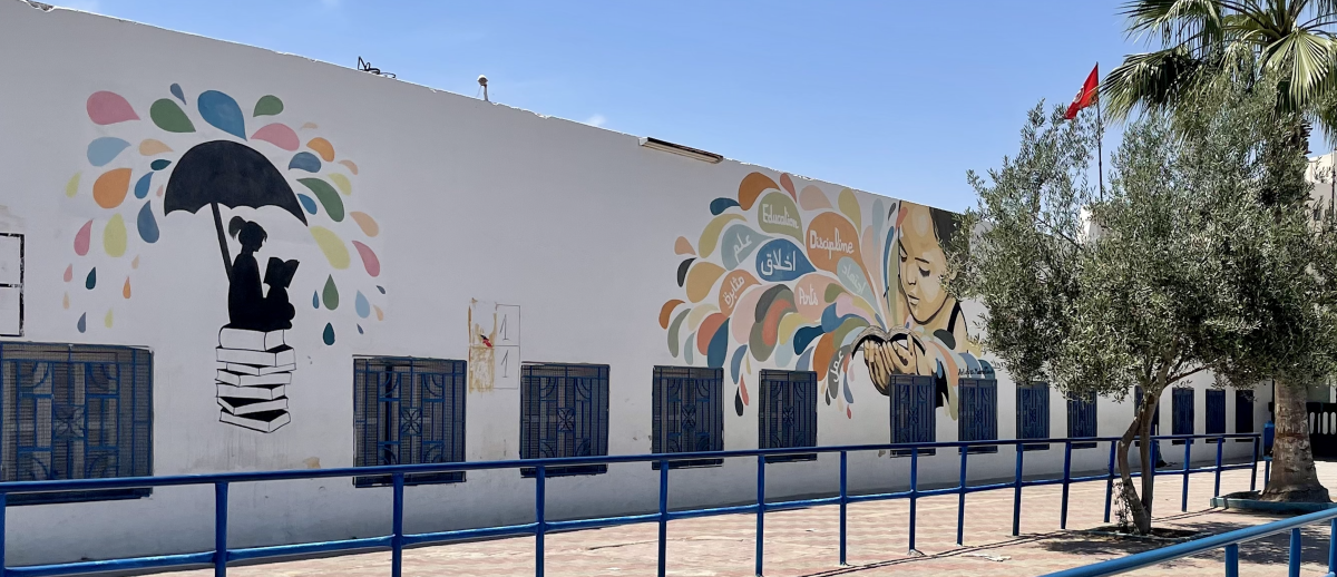 A high achieving school in the governorate of Sfax. The school prides itself on always achieving the highest scores in the country