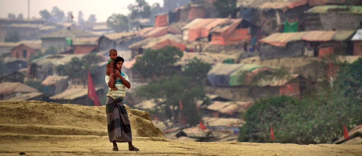 Rohingya parent and child at Kutupalong-Balukhali camp in the Cox's Bazar district of Bangladesh.