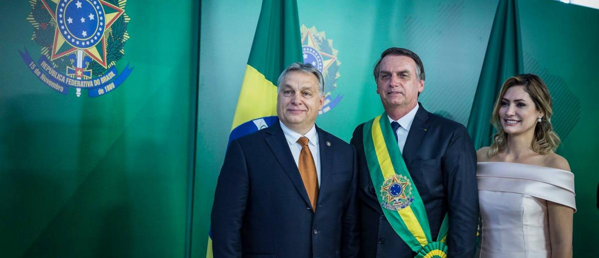 Viktor Orbán on state visit to Brazil with president Jair Bolaonaro in January 2019