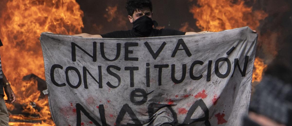 Chilean protestor
