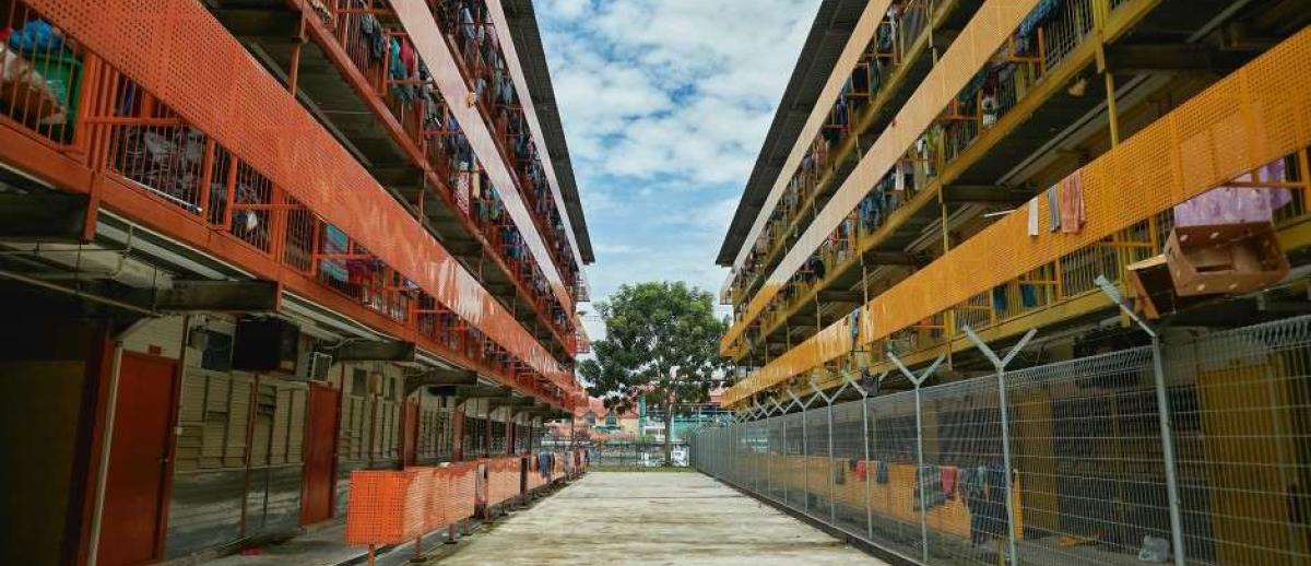 street view of the Punggol S11 foreign worker dormitory in Singapore