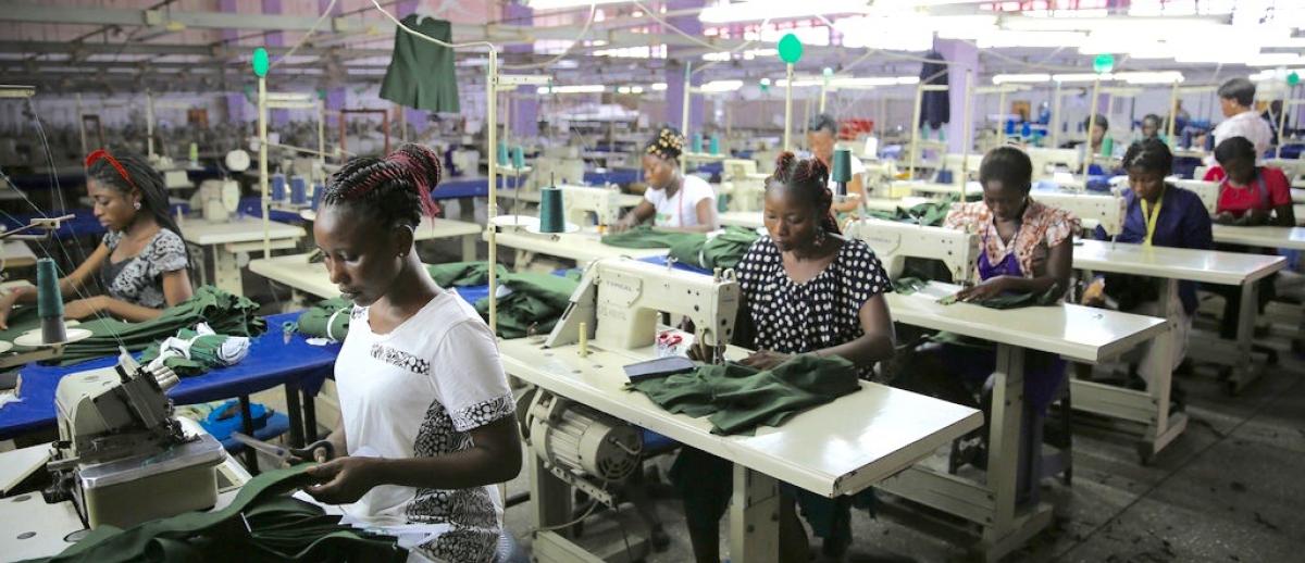 women workers in garment factory in Accra, Ghana
