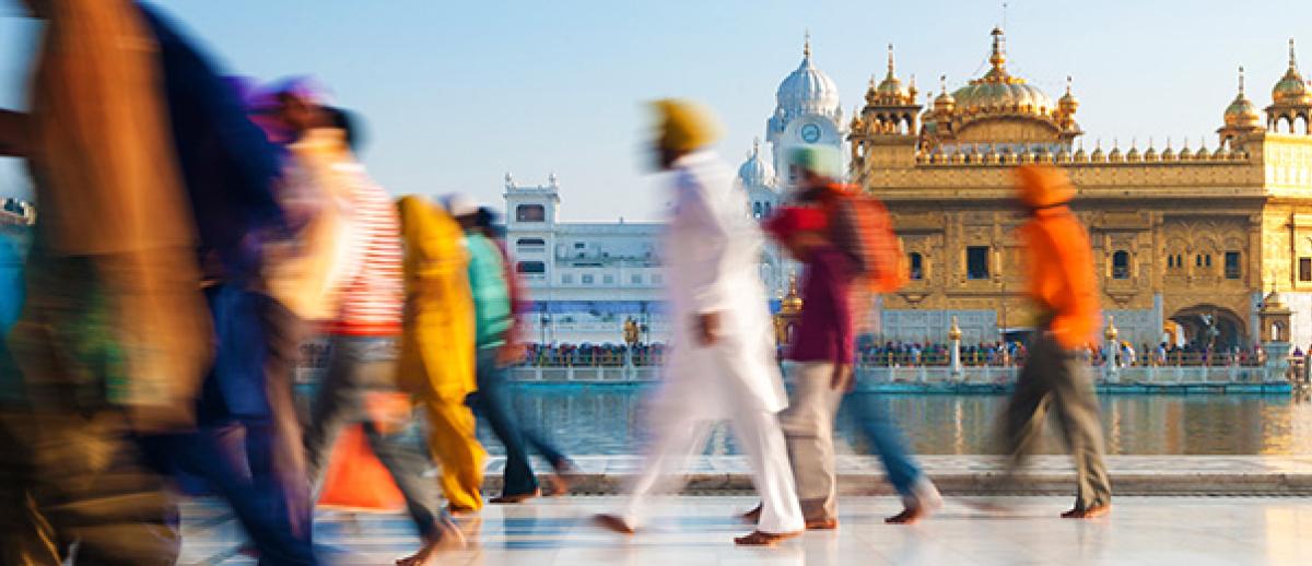 people walking in india