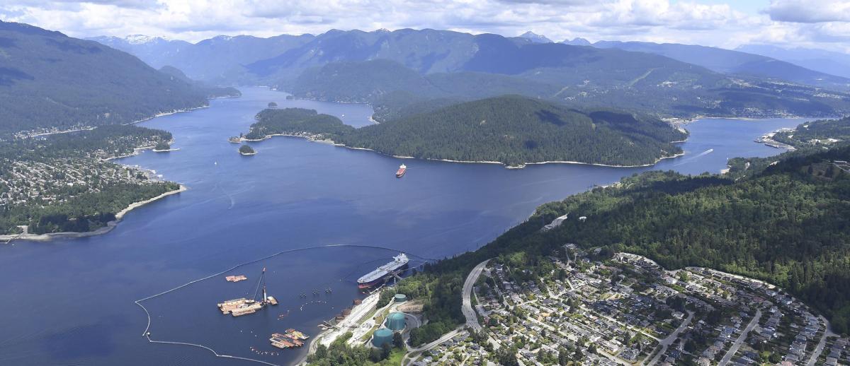 terminus of the Trans Mountain Pipeline in Burnaby, British Columbia