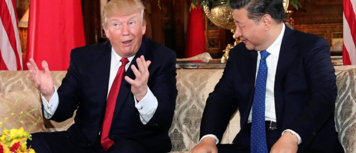 President Donald Trump and Chinese President Xi Jinping at Mar-a-Lago resort, photo